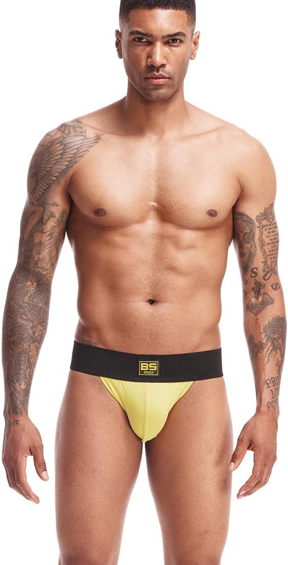 Thumbnail: BSHETR Athletic Supporters 4-Pack Cotton Work Out Underwear
