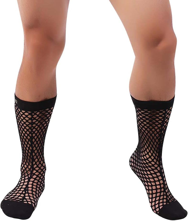 Thumbnail: ABAFIP Men 3PCs Fishnet Shirt Tank Top See Thru Muscle Tank, Undershirt, Sheer 