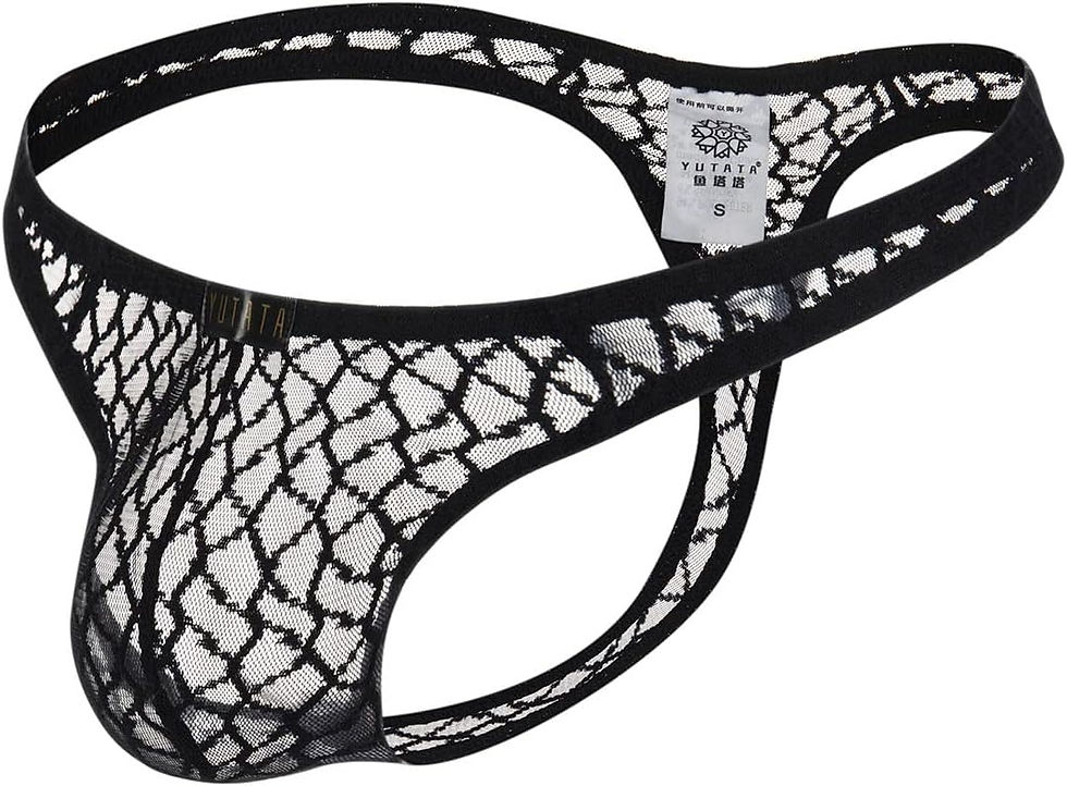 Thumbnail: Pdbokew Men's Transparent Lace Underwear Set 