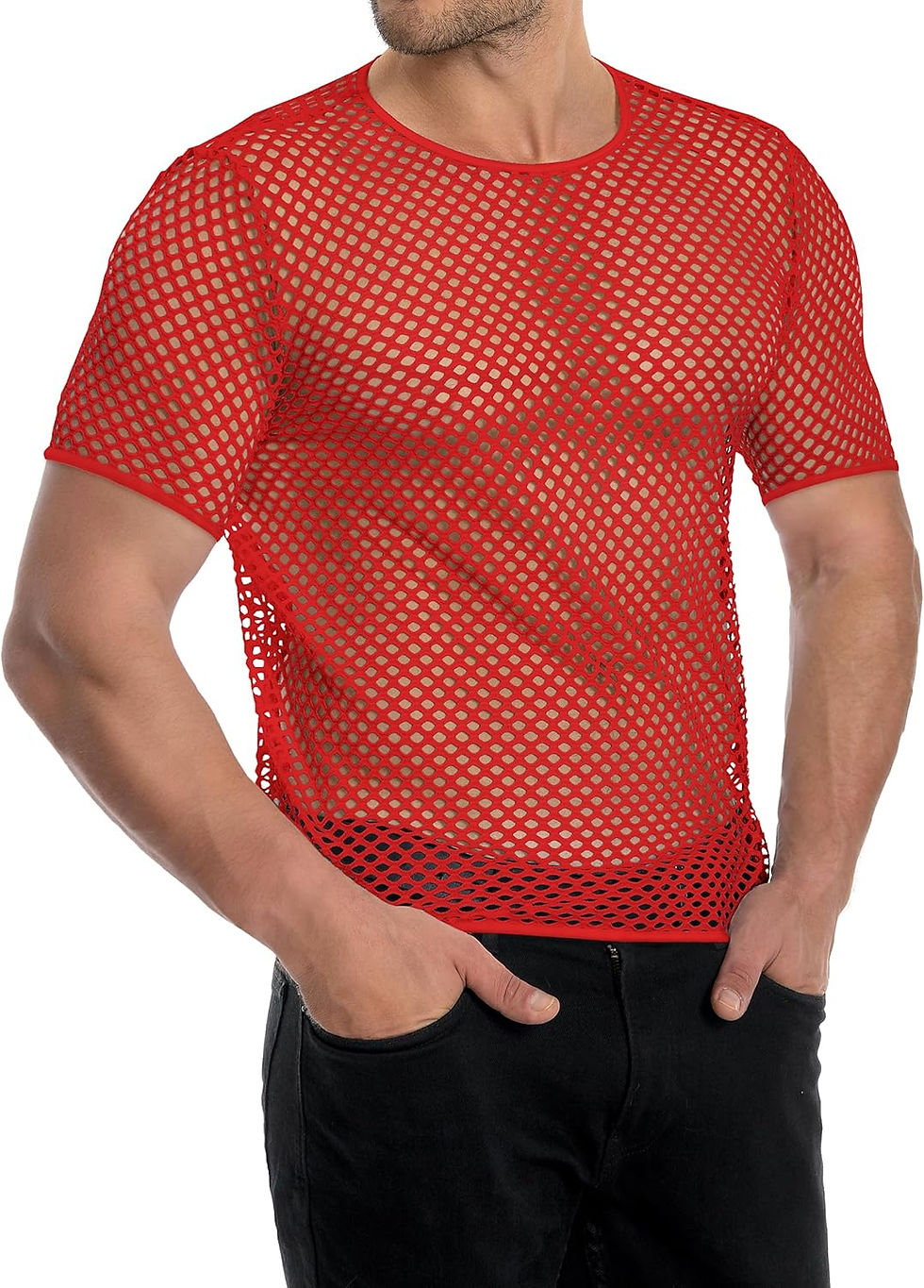 Men's Mesh Fishnet Top