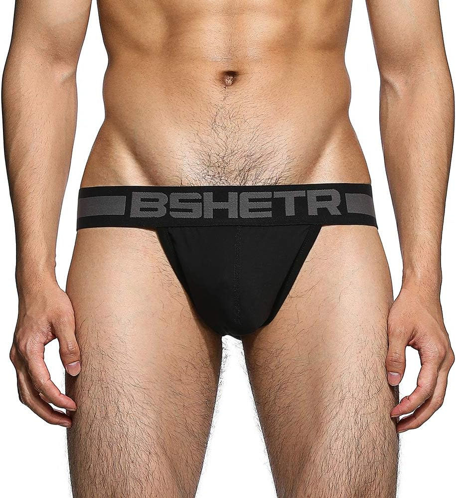 Thumbnail: BSHETR Athletic Supporters 4-Pack Cotton Work Out Underwear