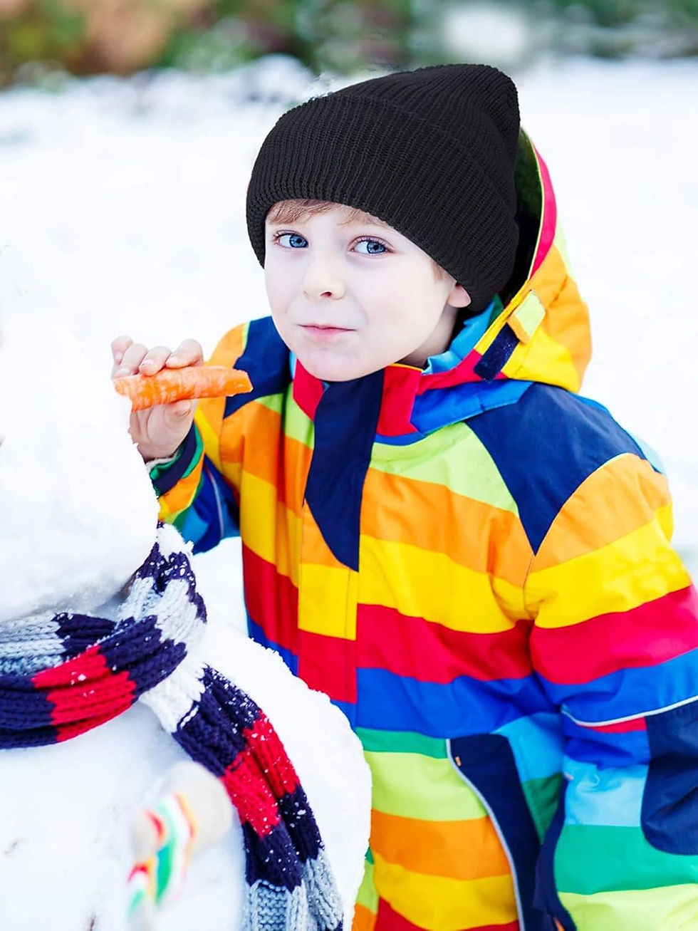 Thumbnail: SATINIOR 3 Hole Knitted Balaclava 