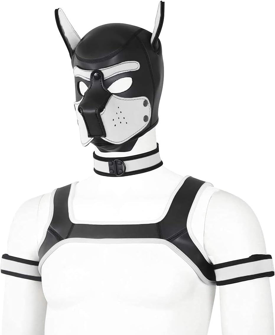 Thumbnail: Neoprene Puppy Cosplay Hood Mask with Collar