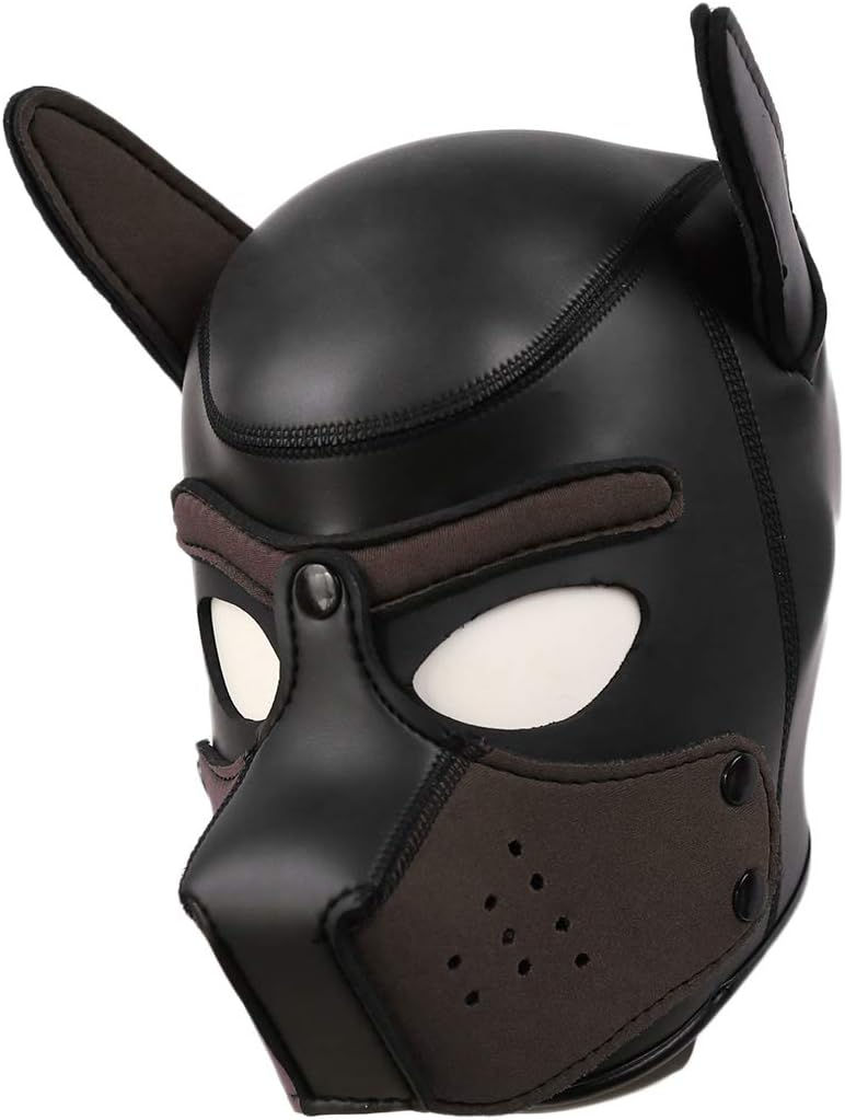 Thumbnail: Neoprene Puppy Cosplay Hood Mask with Collar