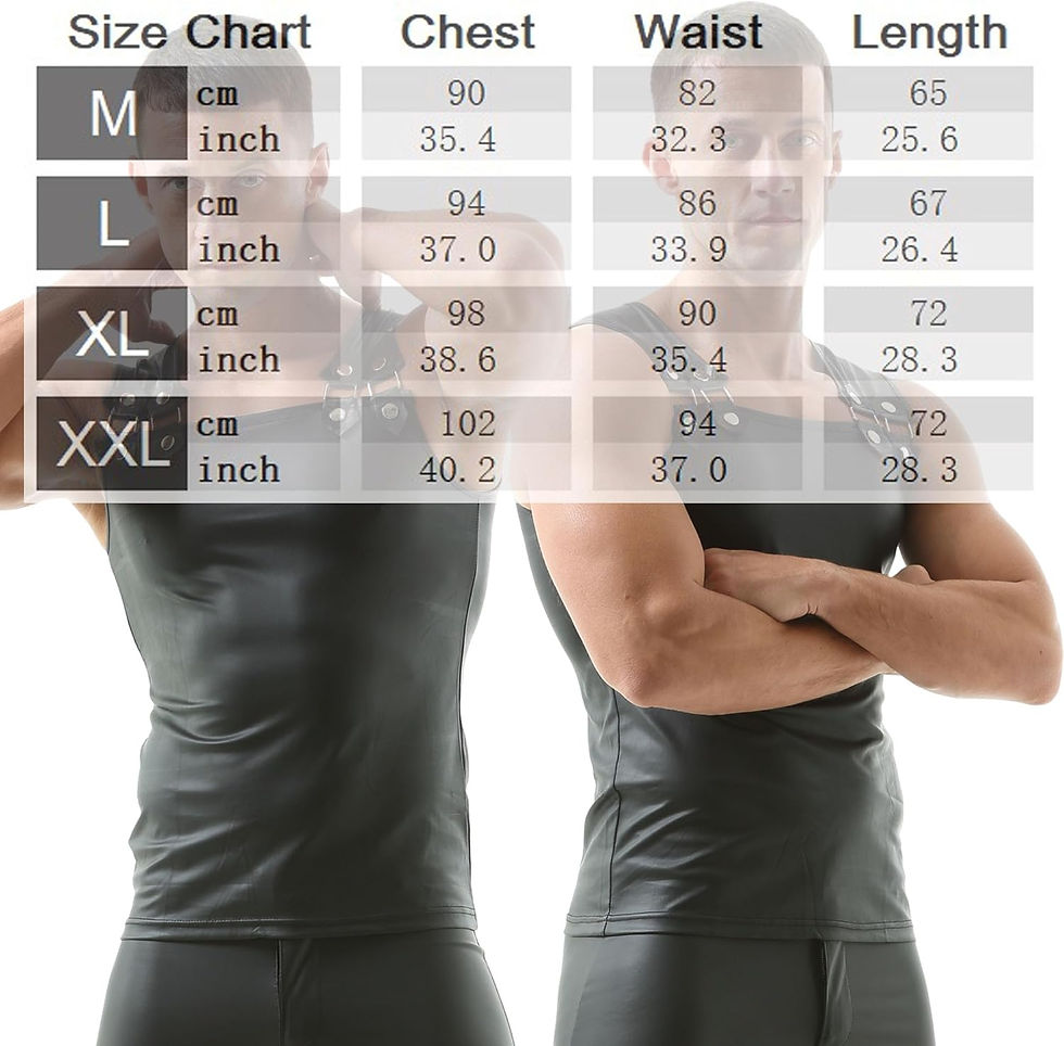 Thumbnail: Mens Sleeveless Leather Tank Top 