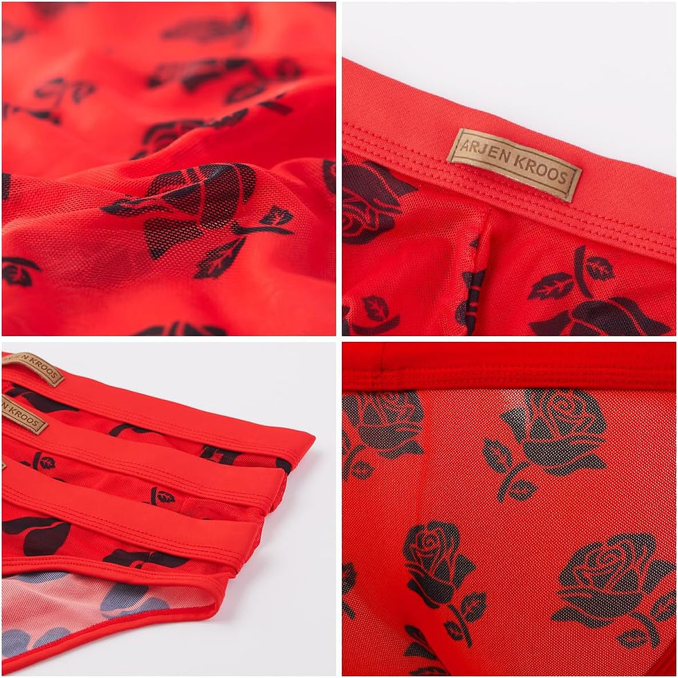 Thumbnail: Arjen Kroos Men's Briefs Breathable Comfortable Mesh Underwear