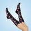 Thumbnail: Lock and Key Submissive Socks [Pink/Black]