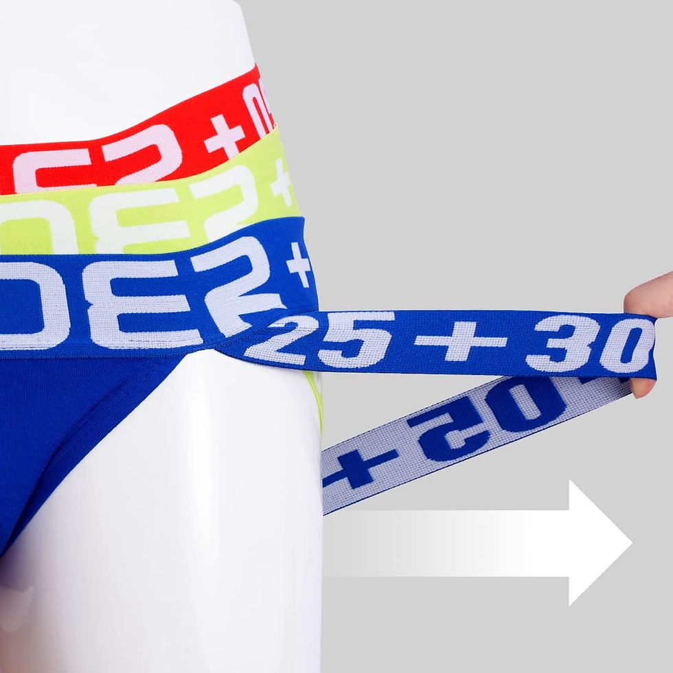 Thumbnail: Muscular and toned male model wearing bright yellow arjen kroos bandage jockstrap athletic supporter. Find on Baba's Wardrobe