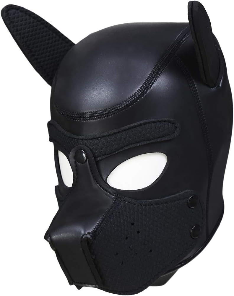 Thumbnail: Neoprene Puppy Cosplay Hood Mask with Collar