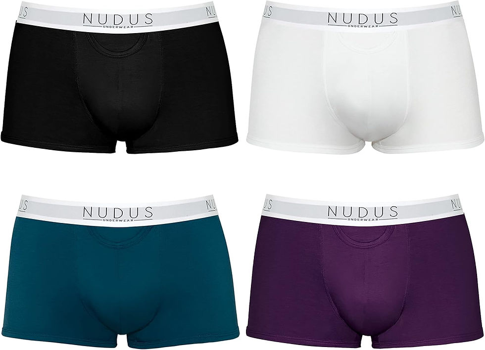 Thumbnail: NUDUS Men's Stylish Bamboo Rayon Soft Underwear With Fly - Pack Of 4 Gift Box