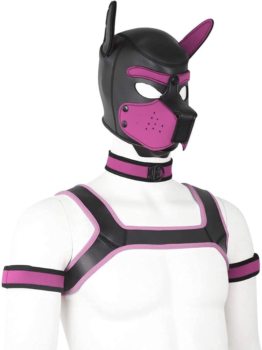 Thumbnail: Neoprene Puppy Cosplay Hood Mask with Collar