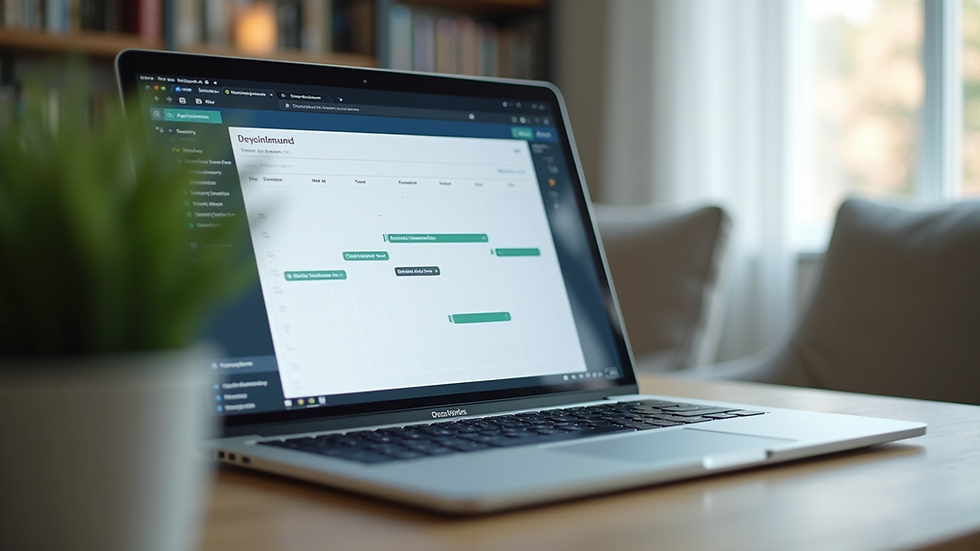 Eye-level view of a laptop screen showing an online calendar with available appointment slots