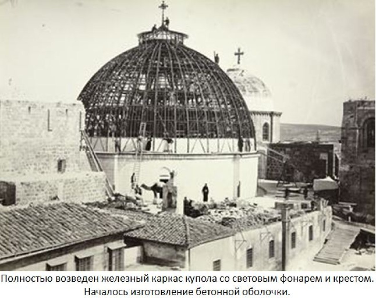 Каркас купола храма Гроба Господня