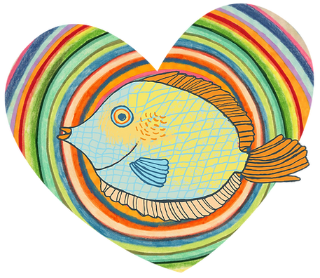 Ruby the fish says 'welcome!'