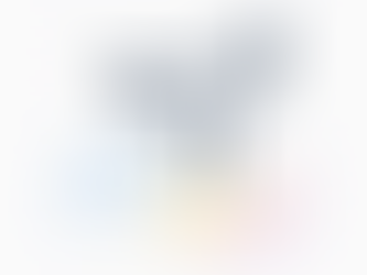 A whale tail rising above colorful data dot waves