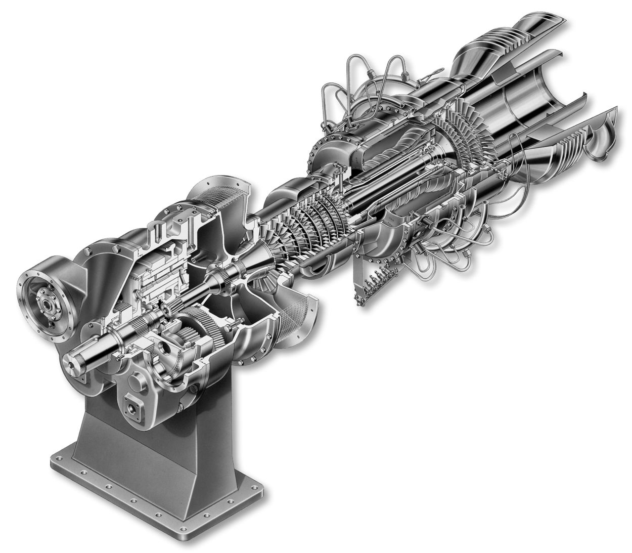Representative image of Solar Saturn 20 family turbine cutaway; not the specific unit offered.
