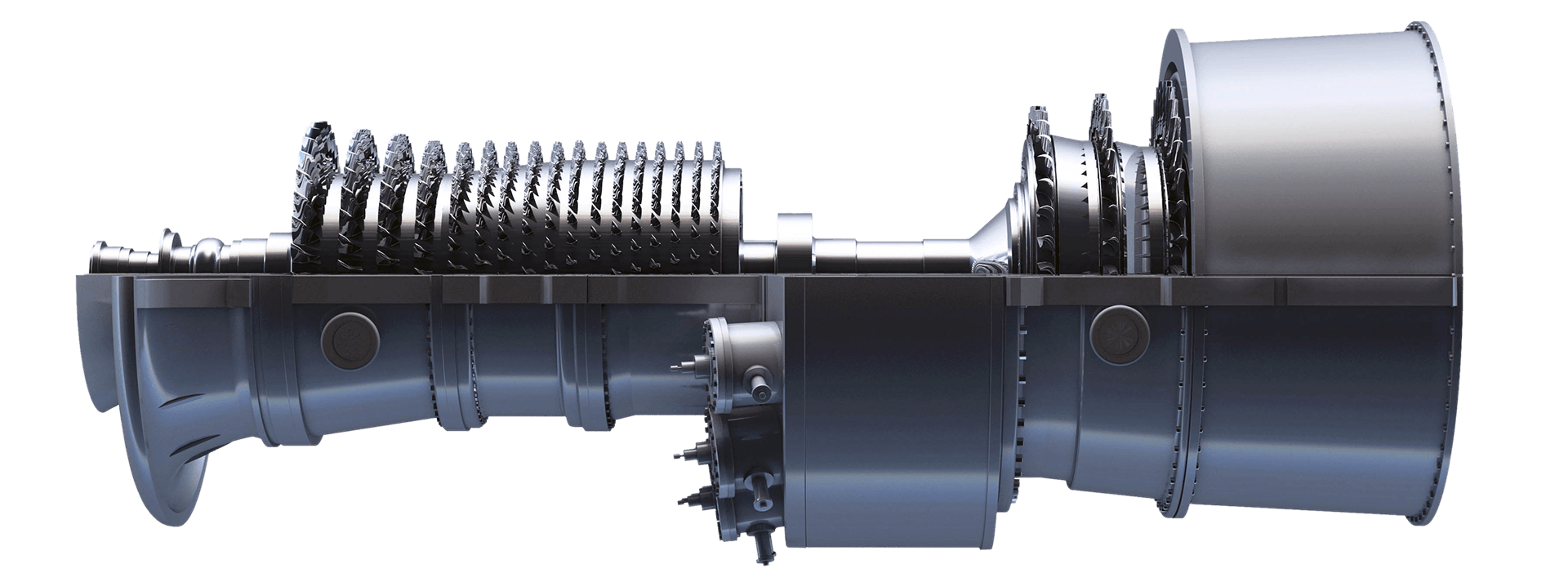 Representative image of GE Frame 9E family turbine; not the specific unit offered.