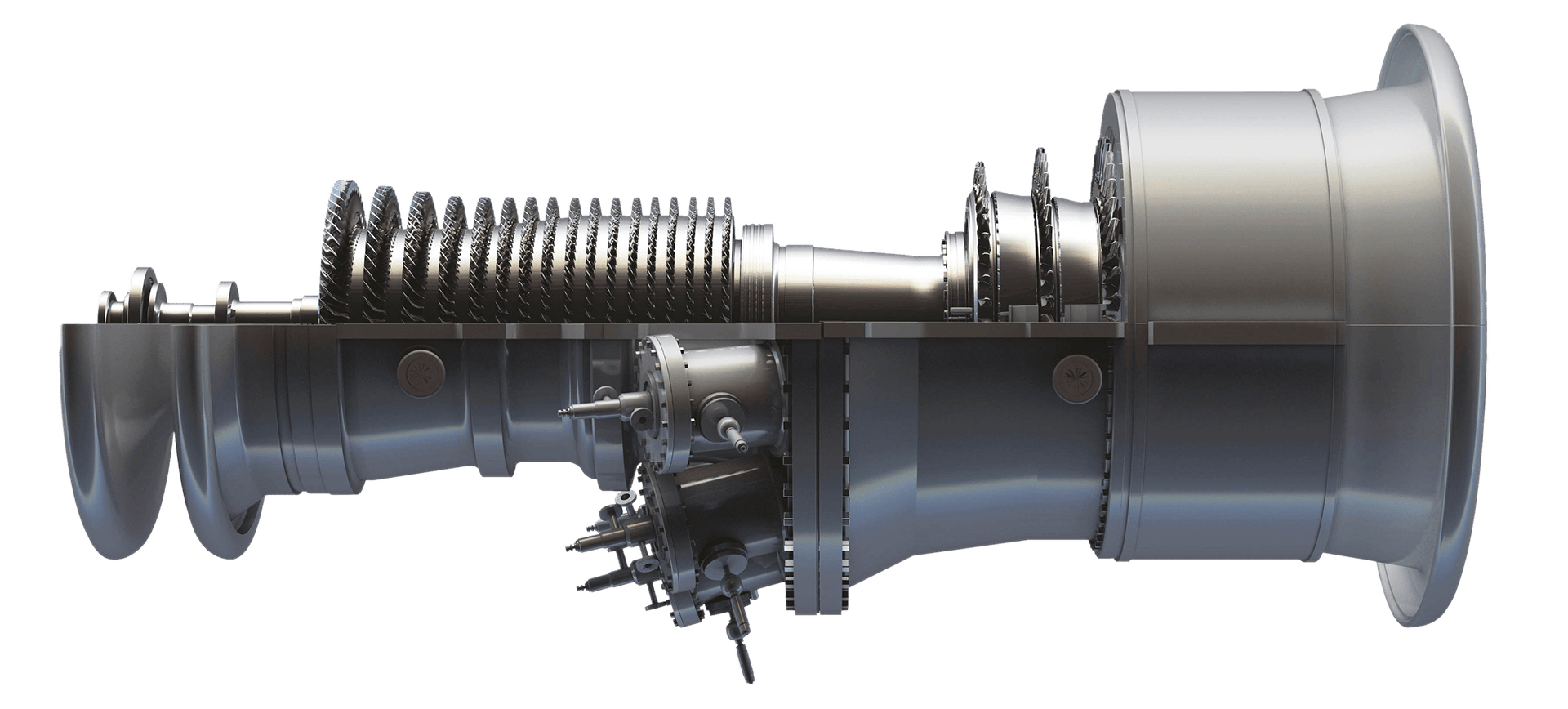 Representative image of Frame 6B family turbine; GEC Alstom package configuration may differ; not the specific unit offered.