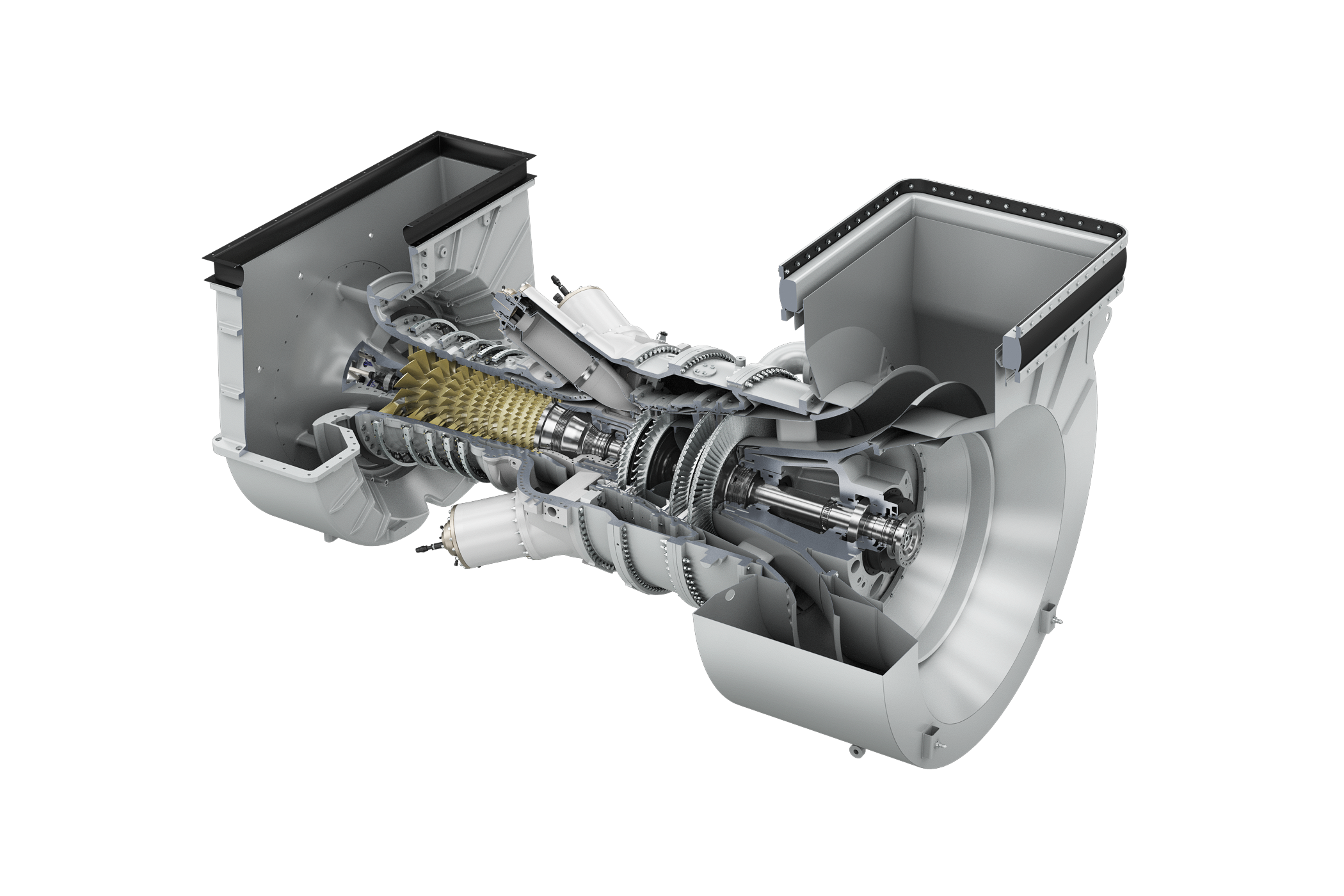 Representative image of Siemens SGT-400 core turbine; mobile packaging may differ; not the specific unit offered.