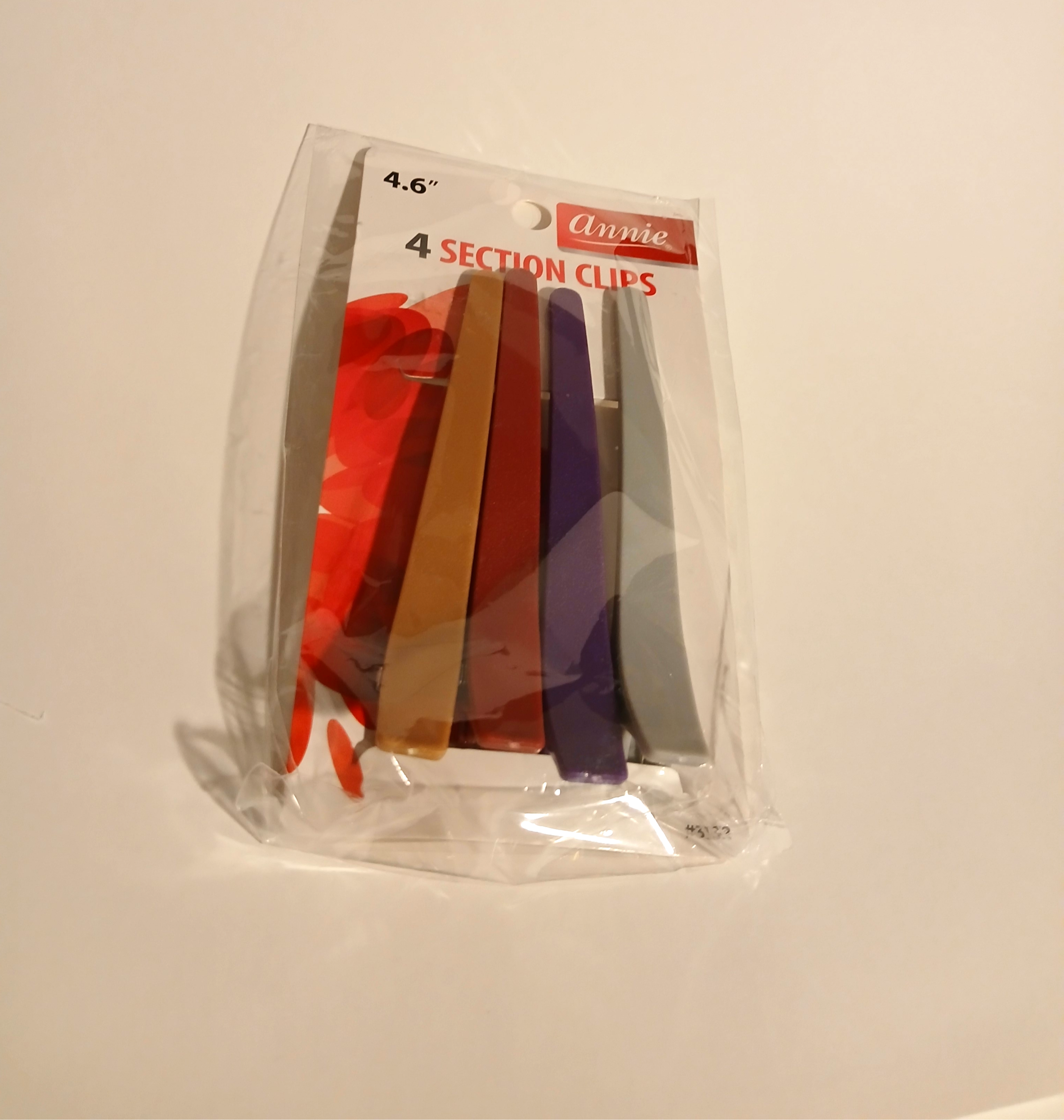 Annie Plastic Clip 4.6IN 4CT ASST