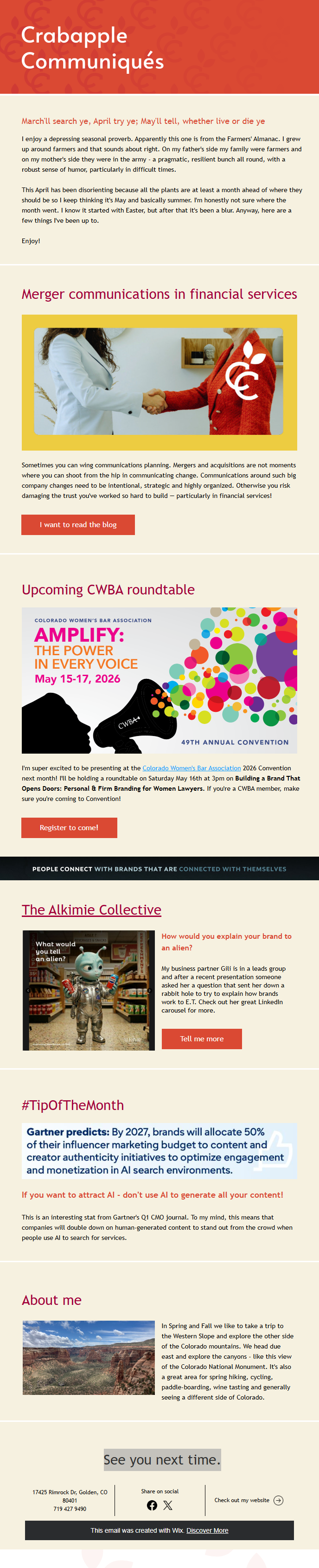 April 2026 Newsletter