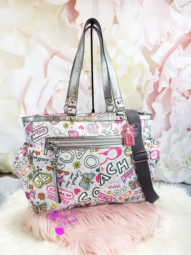 COACH POPPY BANDANA BUTTERFLY XL MULTIFUNCTION TOTE