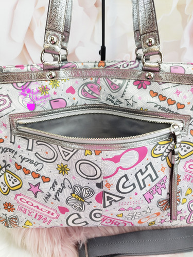COACH POPPY BANDANA BUTTERFLY XL MULTIFUNCTION TOTE