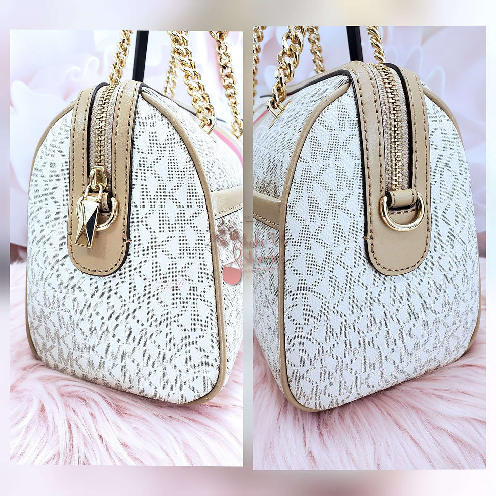 Thumbnail: MICHAEL KORS MEDIUM BLAIR LOGO STRIPE SATCHEL 