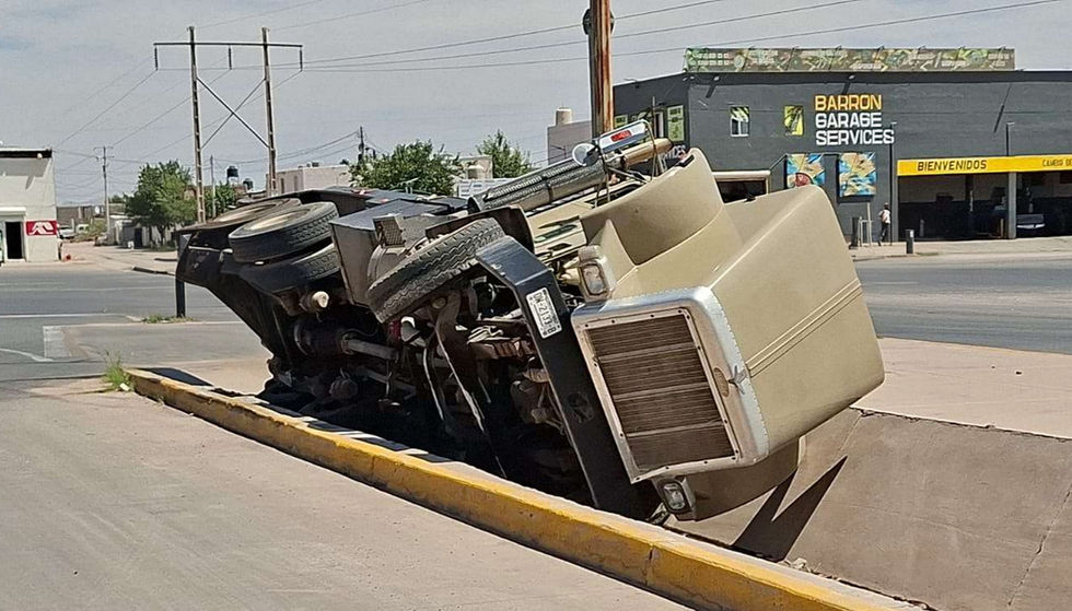 Accidente vial en Chihuahua