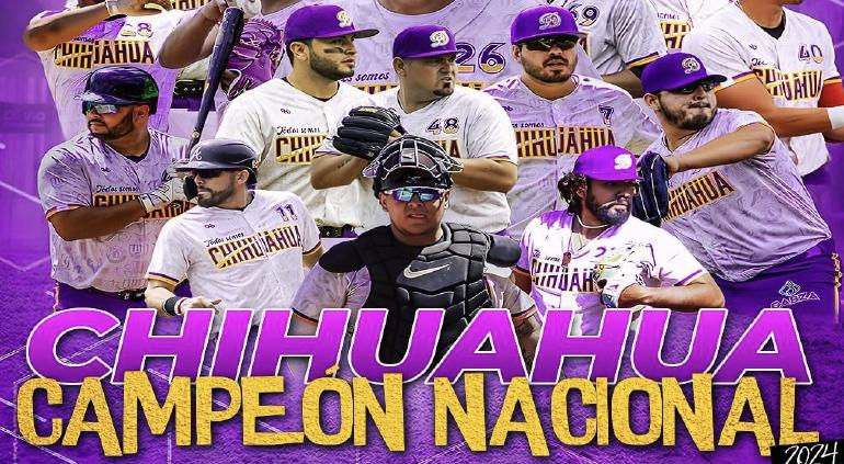 Chihuahua es Campeón Nacional de Béisbol; vence 8 carreras a 1 a Nuevo León en la final