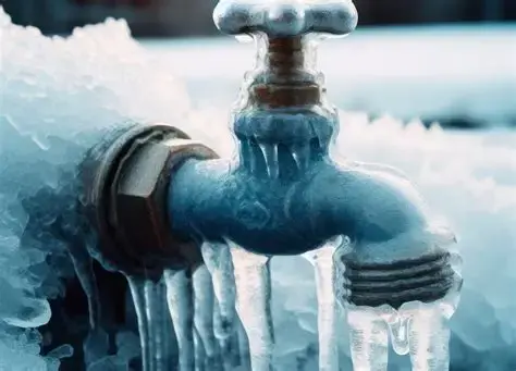 Tubería congelada en Chihuahua