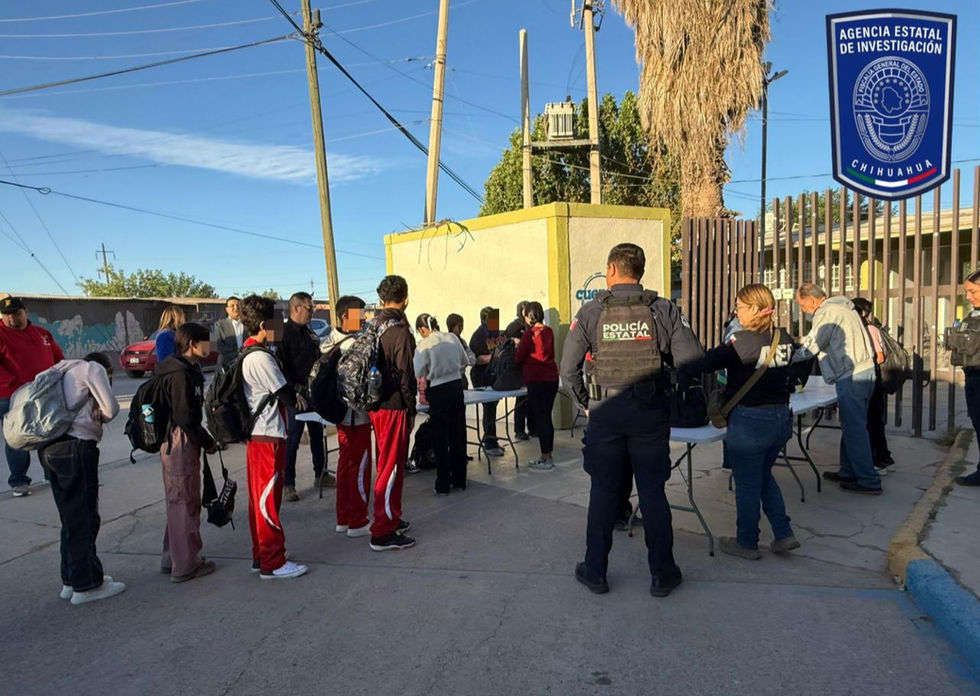 Operativo en escuela de Nuevo Casas Grandes, Chihuahua