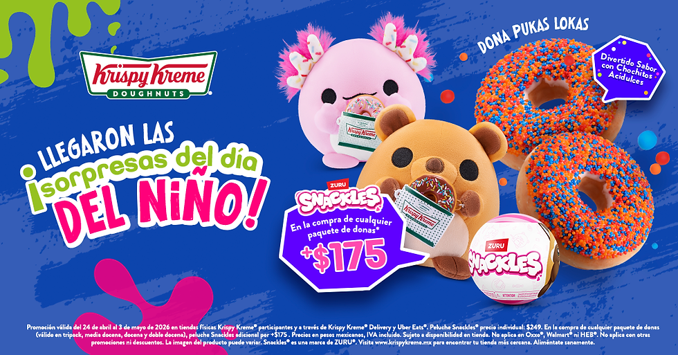 ¡Regresan las “Pukas Lokas” a Krispy Kreme®! Donas llenas de color y peluches coleccionables para el Día del Niño