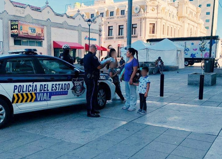 Policía Vial localiza a menor extraviado en calles del Centro Histórico