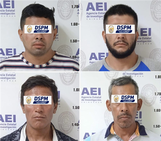 Caen cuatro acusados de lesionar con arma de fuego a persona en la Ladrilleras