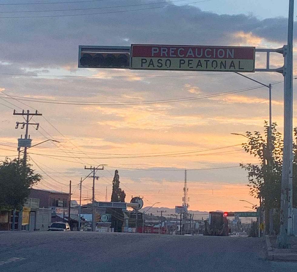 Semáforo descompuesto en Chihuahua