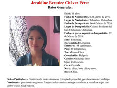 Desaparece jovencita de 15 años en la Colonia praderas del Sur