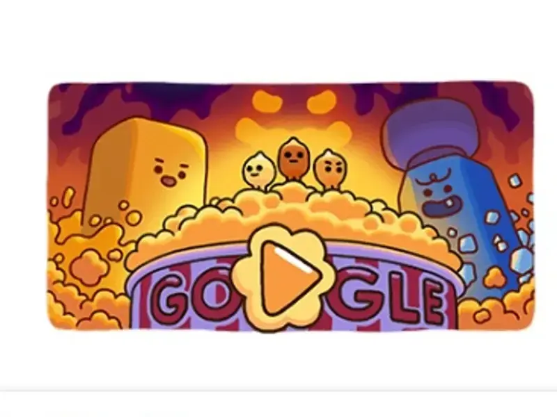 Google celebra las palomitas de maíz con doodle interactivo; así puedes jugar el entretenido juego