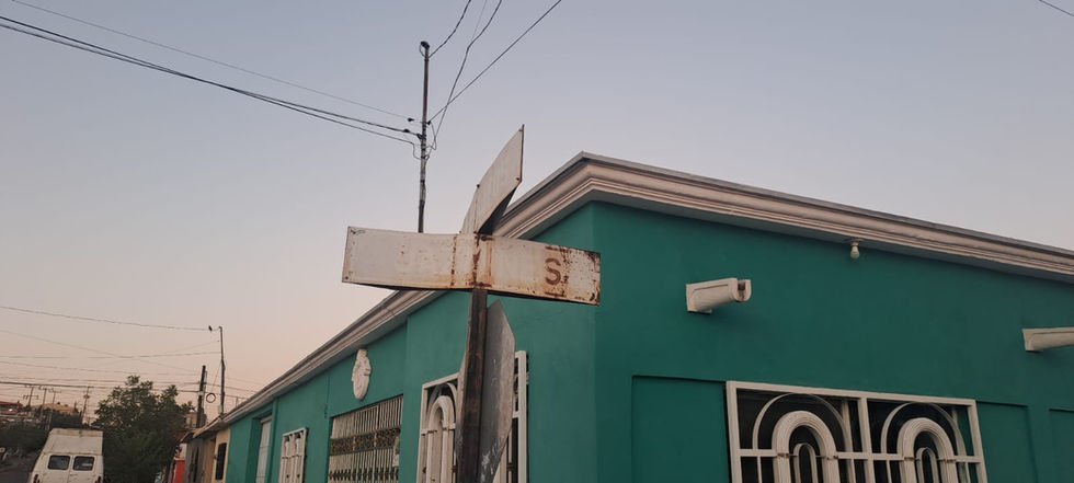Letrero de calle en Chihuahua