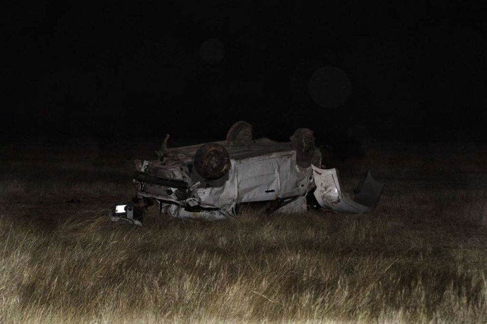 Un lesionado por volcadura en la carretera a Cuauhtémoc