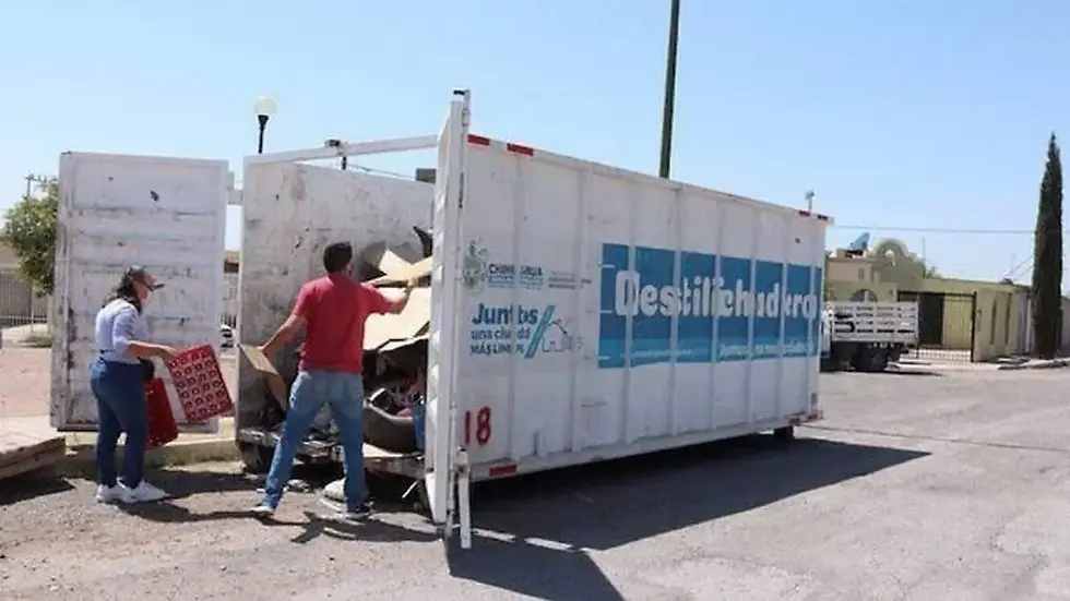 contenedor destilichadero, chihuahua