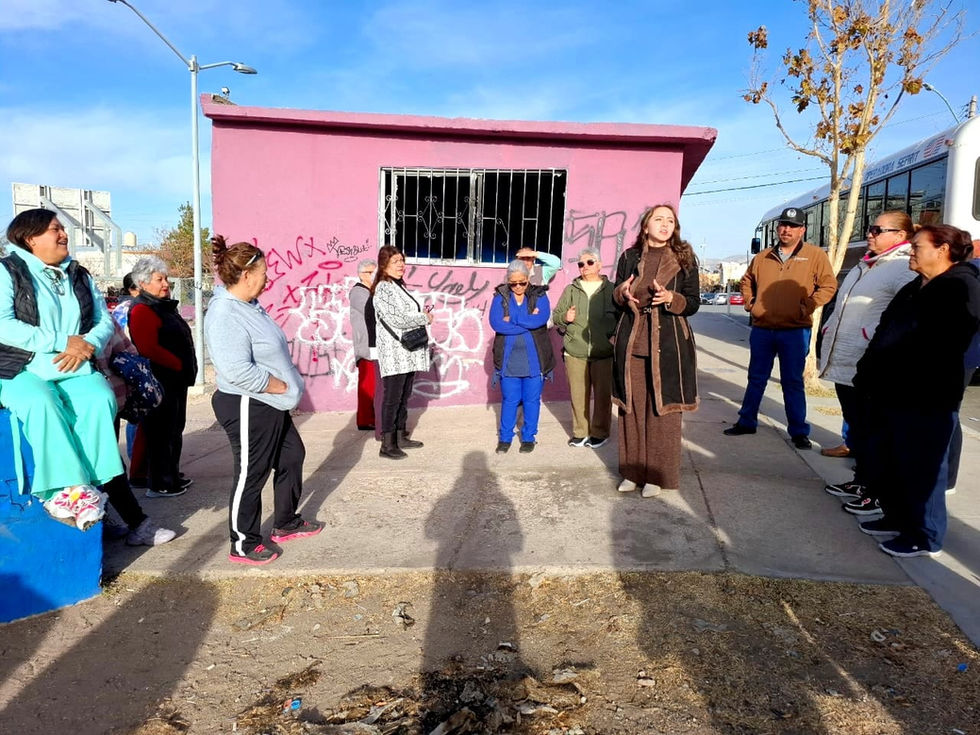 'Recorrer calles y gastar suela ese es mi trabajo al frente del Distrito 16': Carla Rivas en la colonia Mármol I