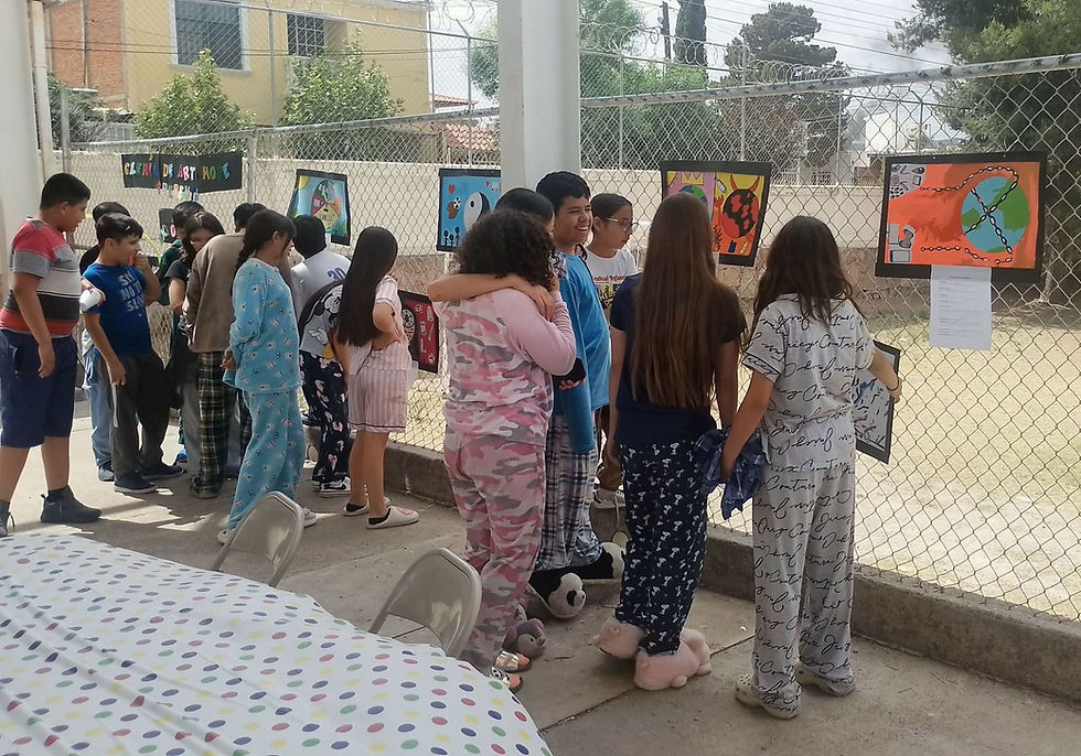 Alumnos de la "Primaria Rafael Ramírez" crean conciencia contra las drogas por medio de su arte