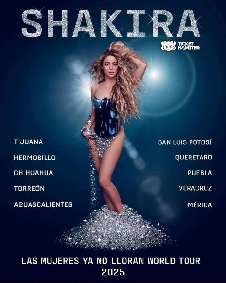 Shakira incluirá a Chihuahua y otras 9 ciudades de México en su gira 2025
