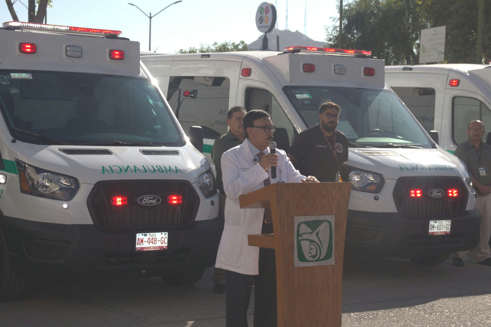 Presenta IMSS Chihuahua nuevas ambulancias para traslados programados