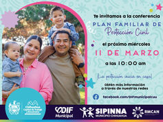 Invitan a conferencia “Plan Familiar de Protección Civil”