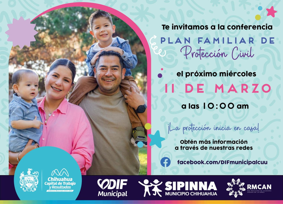 Invitan a conferencia “Plan Familiar de Protección Civil”