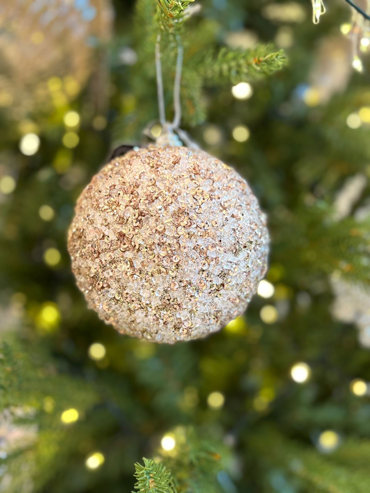 BOLA 10CM 1UN (CHAMPANHE/BRILHO)