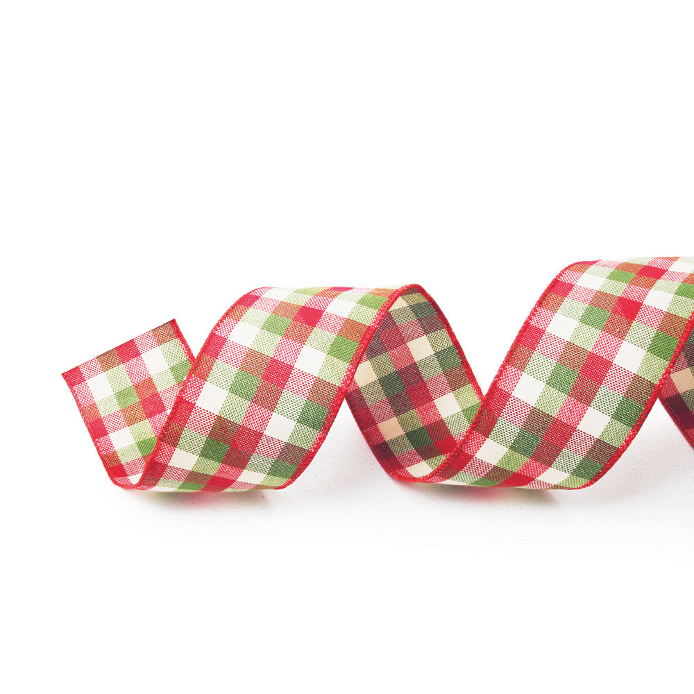 FITA 6,3cm X 9,14m XADREZ  (VERMELHO/VERDE) C/1 UN