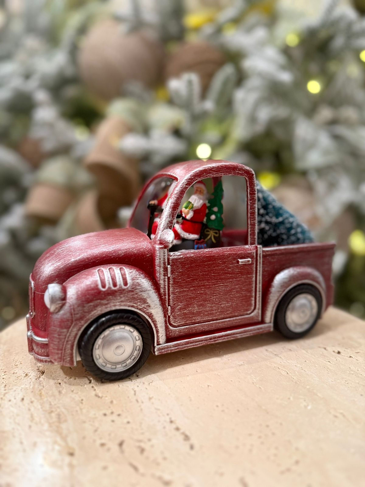 GLOBO AGUA CAMINHONETE C/LED (VERMELHO)  23cm - 1 UN